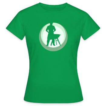 Pince à griller BBQ Saucisse grillée - T-shirt Femme - vert - Devant - AI Model Female 172 dark (172cm)