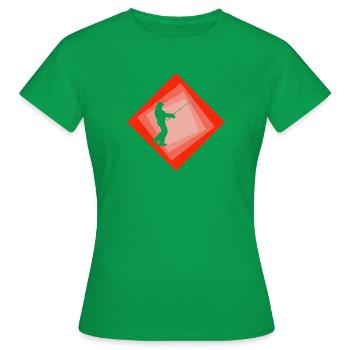 Fischen Fischer - Frauen T-Shirt - Kelly Green - Vorne - AI Model Female 172 dark (172cm)