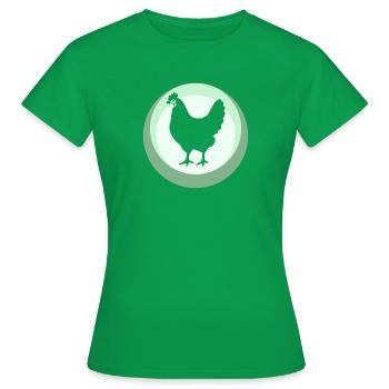 Poulet Poulailler Volaille - T-shirt Femme - vert - Devant - AI Model Female 172 dark (172cm)