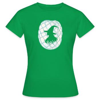 Balai de malédiction de sorcière - T-shirt Femme - vert - Devant - AI Model Female 172 dark (172cm)