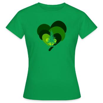 Forêt Bois - T-shirt Femme - vert - Devant - AI Model Female 172 dark (172cm)