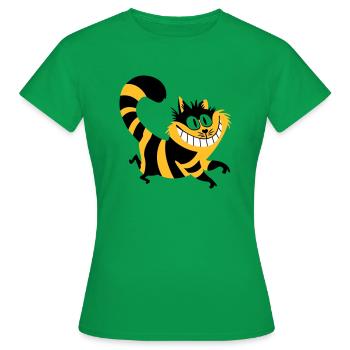 Chat Souriant - T-shirt Femme - vert - Devant - AI Model Female 172 dark (172cm)