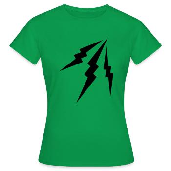 lightning - Frauen T-Shirt - Kelly Green - Vorne - AI Model Female 172 dark (172cm)