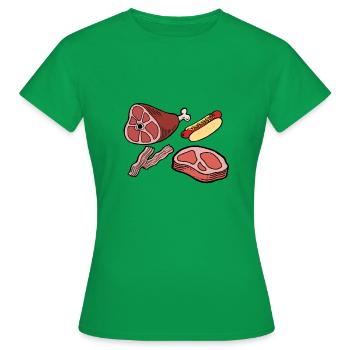 Viandes - T-shirt Femme - vert - Devant - AI Model Female 172 dark (172cm)