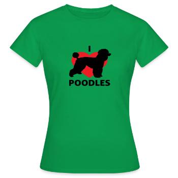 J'adore les caniches cadeau - T-shirt Femme - vert - Devant - AI Model Female 172 dark (172cm)