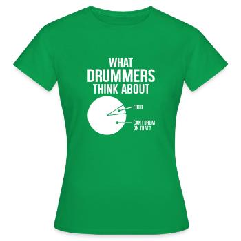 Tambour et puissance du tambour - T-shirt Femme - vert - Devant - AI Model Female 172 dark (172cm)