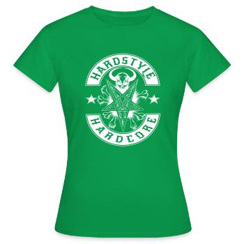 Hardstyle Satan Psytrance skull skull gabber - Women's T-Shirt - kelly green - Front - AI Model Female 172 dark (172cm)