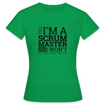 "Scrum Master" | programmer - Women's T-Shirt - kelly green - Front - AI Model Female 172 dark (172cm)