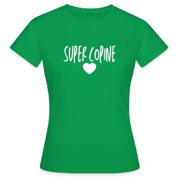 super freundin - Frauen T-Shirt - Kelly Green - Vorne - AI Model Female 172 dark (172cm)