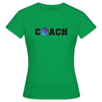 Volleyball Player Team Coach Coach - Women's T-Shirt - kelly green - Front - AI Model Female 172 dark (172cm)