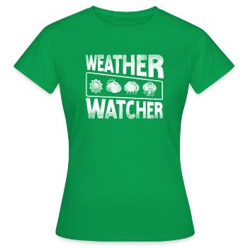 Meteorologist Weather Forecast - Women's T-Shirt - kelly green - Front - AI Model Female 172 dark (172cm)