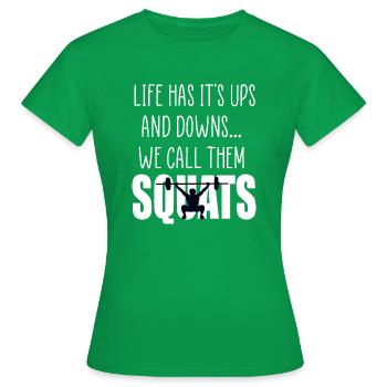 Squats Gym Angebot - Frauen T-Shirt - Kelly Green - Vorne - AI Model Female 172 dark (172cm)