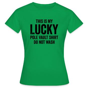 Lustiger Stabhochsprung Stabhochsprung - Frauen T-Shirt - Kelly Green - Vorne - AI Model Female 172 dark (172cm)