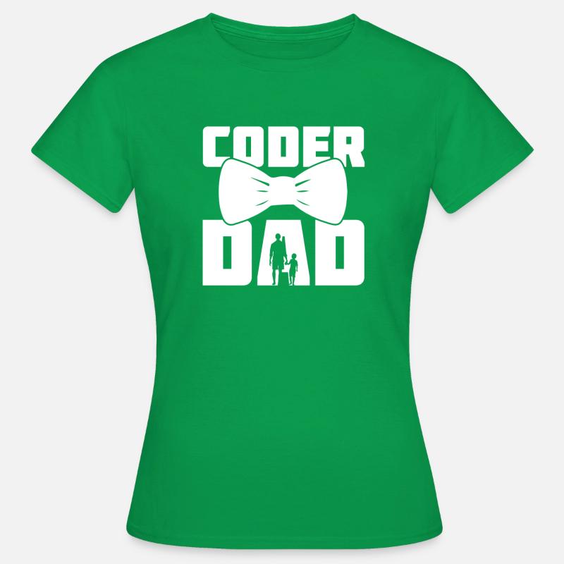 Developer Coder Programmer Papa - Women's T-Shirt - kelly green
