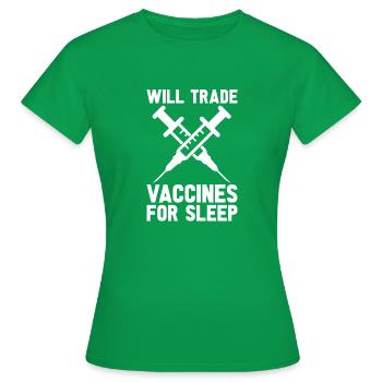 Seringue infirmière - T-shirt Femme - vert - Devant - AI Model Female 172 dark (172cm)