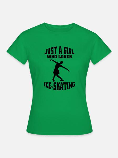 Figure skating ice skating skate figure skating - Women's T-Shirt - kelly green