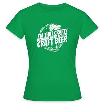 Bière artisanale Bière artisanale Femme - T-shirt Femme - vert - Devant - AI Model Female 172 dark (172cm)