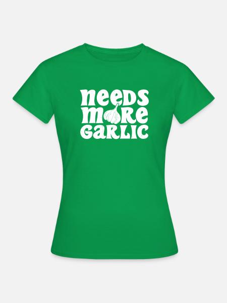 Knoblauch Knoblauchbrot Essen Geschenk - Frauen T-Shirt - Kelly Green