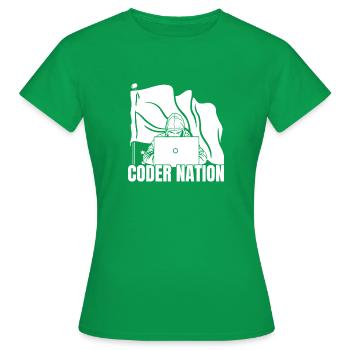 Programmeur Codeur développeur - T-shirt Femme - vert - Devant - AI Model Female 172 dark (172cm)