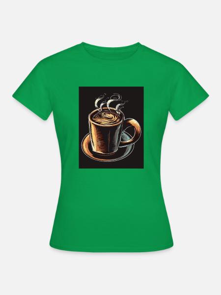 KAFFEEBECHER - Frauen T-Shirt - Kelly Green