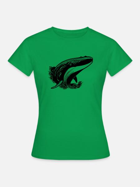 Wal Meer Fische - Frauen T-Shirt - Kelly Green