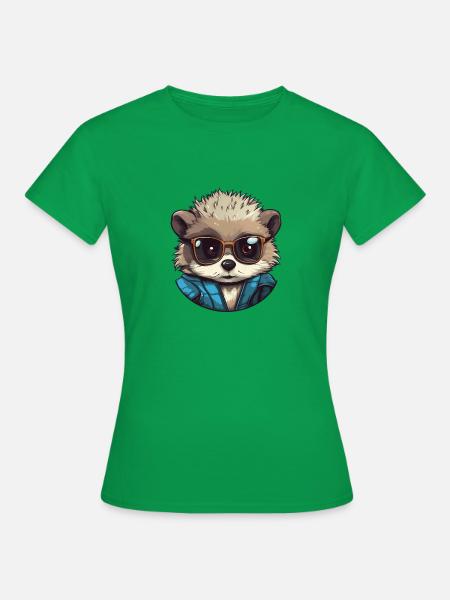 cool hedgehog - Women's T-Shirt - kelly green