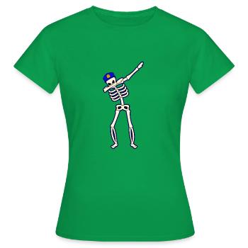 tamponner le squelette - T-shirt Femme - vert - Devant - AI Model Female 172 dark (172cm)