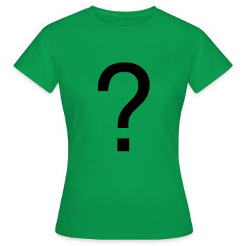 ?, Point d'interrogation - T-shirt Femme - vert - Devant - AI Model Female 172 dark (172cm)