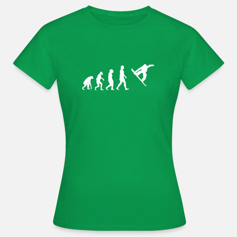 SNOWBOARD ÉVOLUTION - T-shirt Femme - vert