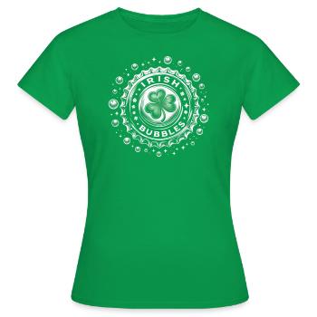 Irish Bubbles Pub Outfit - Frauen T-Shirt - Kelly Green - Vorne - AI Model Female 172 dark (172cm)
