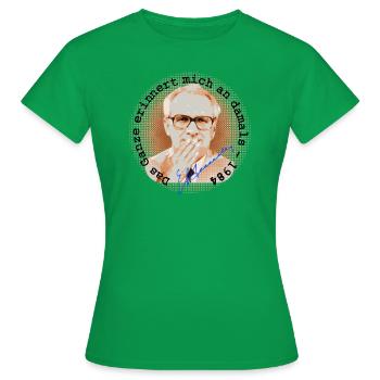 DDR - Heute wie damals 1984 - DIGTAL - Frauen T-Shirt - Kelly Green - Vorne - AI Model Female 172 dark (172cm)