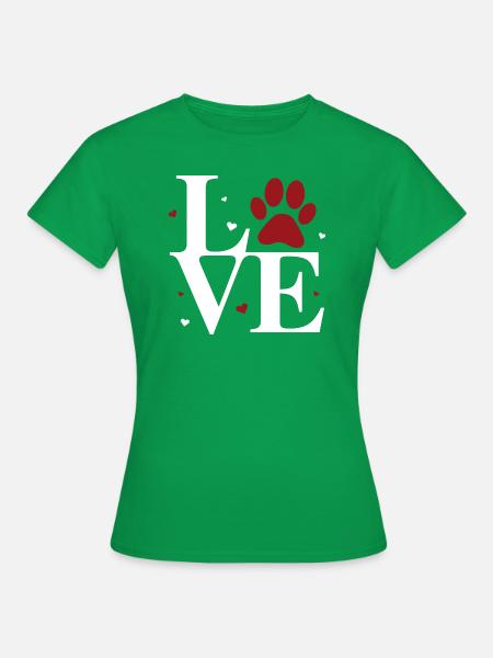 Love Paw - Frauen T-Shirt - Kelly Green