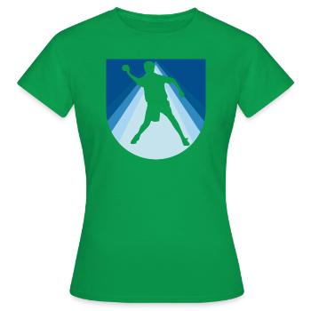 Dodgeballspieler Mannschaft - Frauen T-Shirt - Kelly Green - Vorne - AI Model Female 172 dark (172cm)