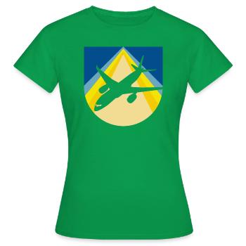 Luftfahrt Flieger - Frauen T-Shirt - Kelly Green - Vorne - AI Model Female 172 dark (172cm)