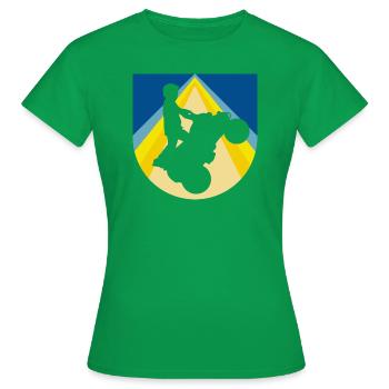 ATV Stuntman Motorsport - Frauen T-Shirt - Kelly Green - Vorne - AI Model Female 172 dark (172cm)