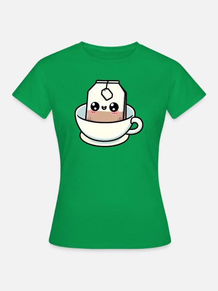 Kawaii Teetasse - Frauen T-Shirt - Kelly Green