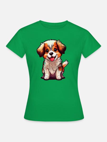 Unwiderstehliches Hundemotiv - Dame-T-shirt - kelly grøn