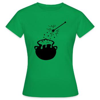 zauberstab kessel - Frauen T-Shirt - Kelly Green - Vorne - AI Model Female 172 dark (172cm)