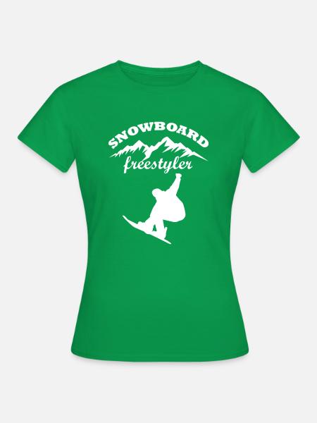 Snowboard Snowboarder - Frauen T-Shirt - Kelly Green