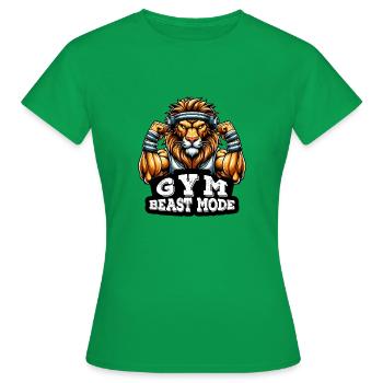 Lion's Roar Gym Hymne - Frauen T-Shirt - Kelly Green - Vorne - AI Model Female 172 dark (172cm)