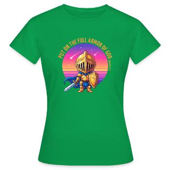 L’armure complète de Dieu - T-shirt Femme - vert - Devant - AI Model Female 172 dark (172cm)
