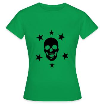 SKULL SUPERSTAR - T-shirt Femme - vert - Devant - AI Model Female 172 dark (172cm)