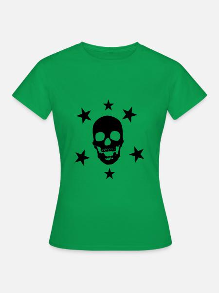 SKULL SUPERSTAR - Frauen T-Shirt - Kelly Green