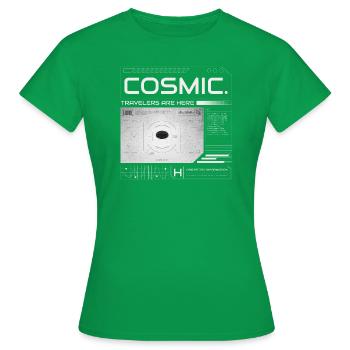 Les voyageurs cosmiques sont ici - T-shirt Femme - vert - Devant - AI Model Female 172 dark (172cm)
