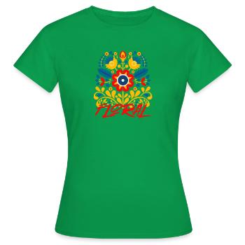 Floral Power Shirt - Women's T-Shirt - kelly green - Front - AI Model Female 172 dark (172cm)