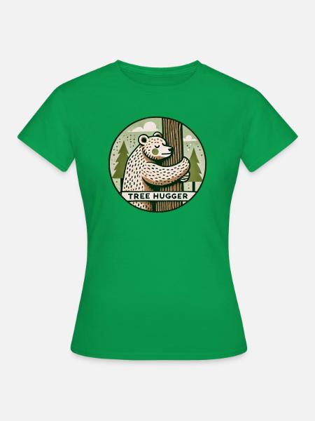 Baumumarmer Bär - Frauen T-Shirt - Kelly Green