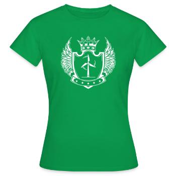 Windrad Wappen - Frauen T-Shirt - Kelly Green - Vorne - AI Model Female 172 dark (172cm)