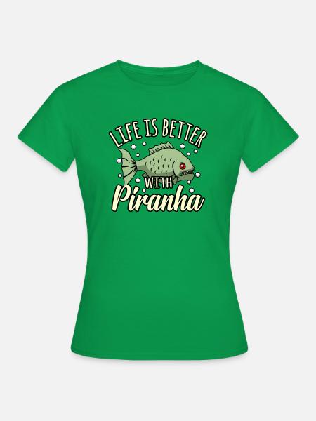 Piranha - Frauen T-Shirt - Kelly Green