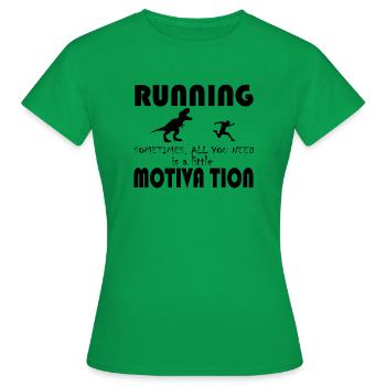 Dinosaure Dino Dinosaur - T-shirt Femme - vert - Devant - AI Model Female 172 dark (172cm)
