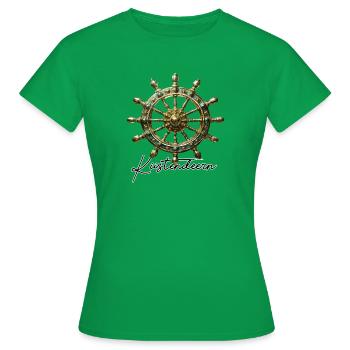 Küstendeern goldenes Steuerrad - Frauen T-Shirt - Kelly Green - Vorne - AI Model Female 172 dark (172cm)